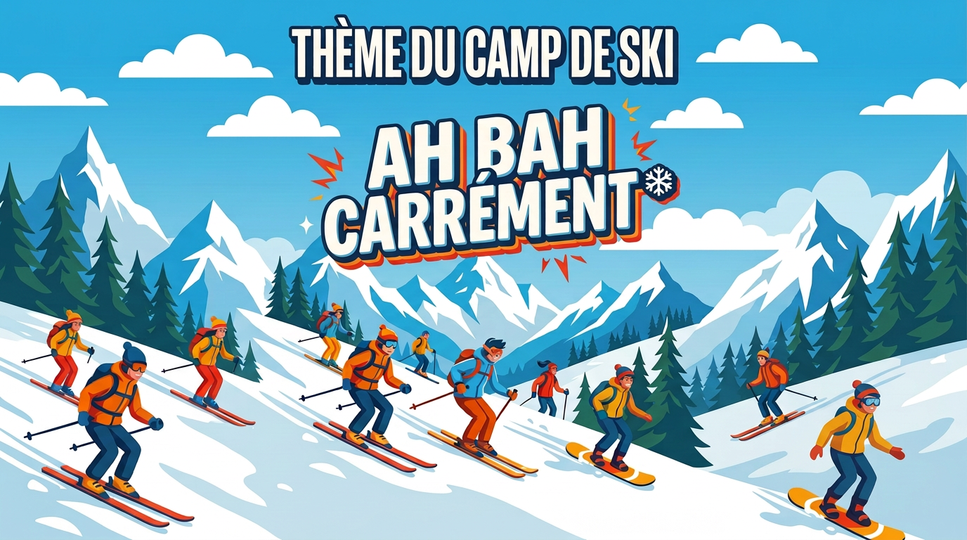 Affiche promotionnelle du camp de ski
